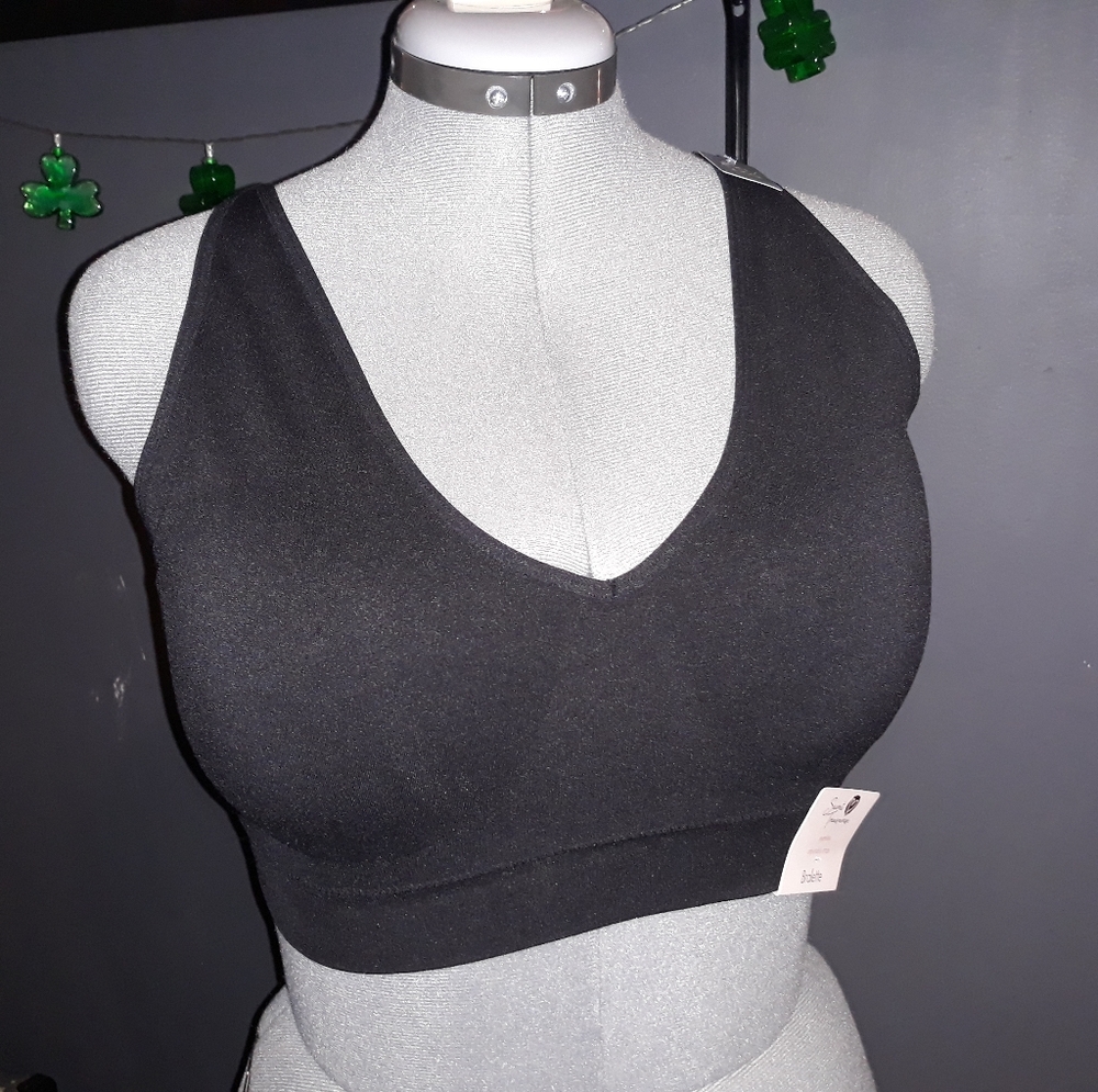 Black Bralette Removable Padding